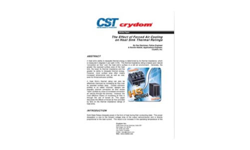 The Effect of Forced Air Cooling on Heat Sink Thermal Ratings