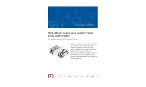 Third edition of medical safety standard impacts power supply selection